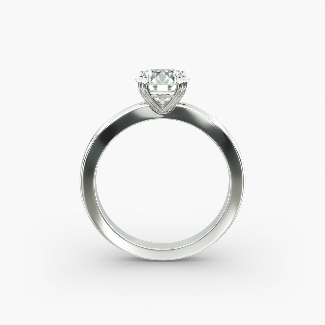 Round Cut Lab-Grown Diamond Solitaire Ring — 8 Prong | IGI Certified | 10K/14K/18K Gold