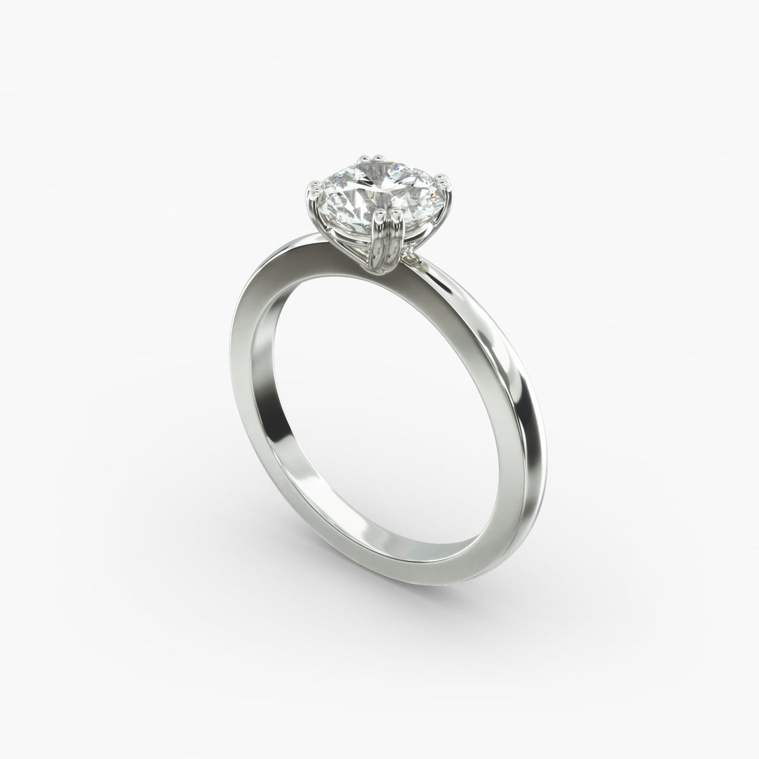 Round Cut Lab-Grown Diamond Solitaire Ring — 8 Prong | IGI Certified | 10K/14K/18K Gold