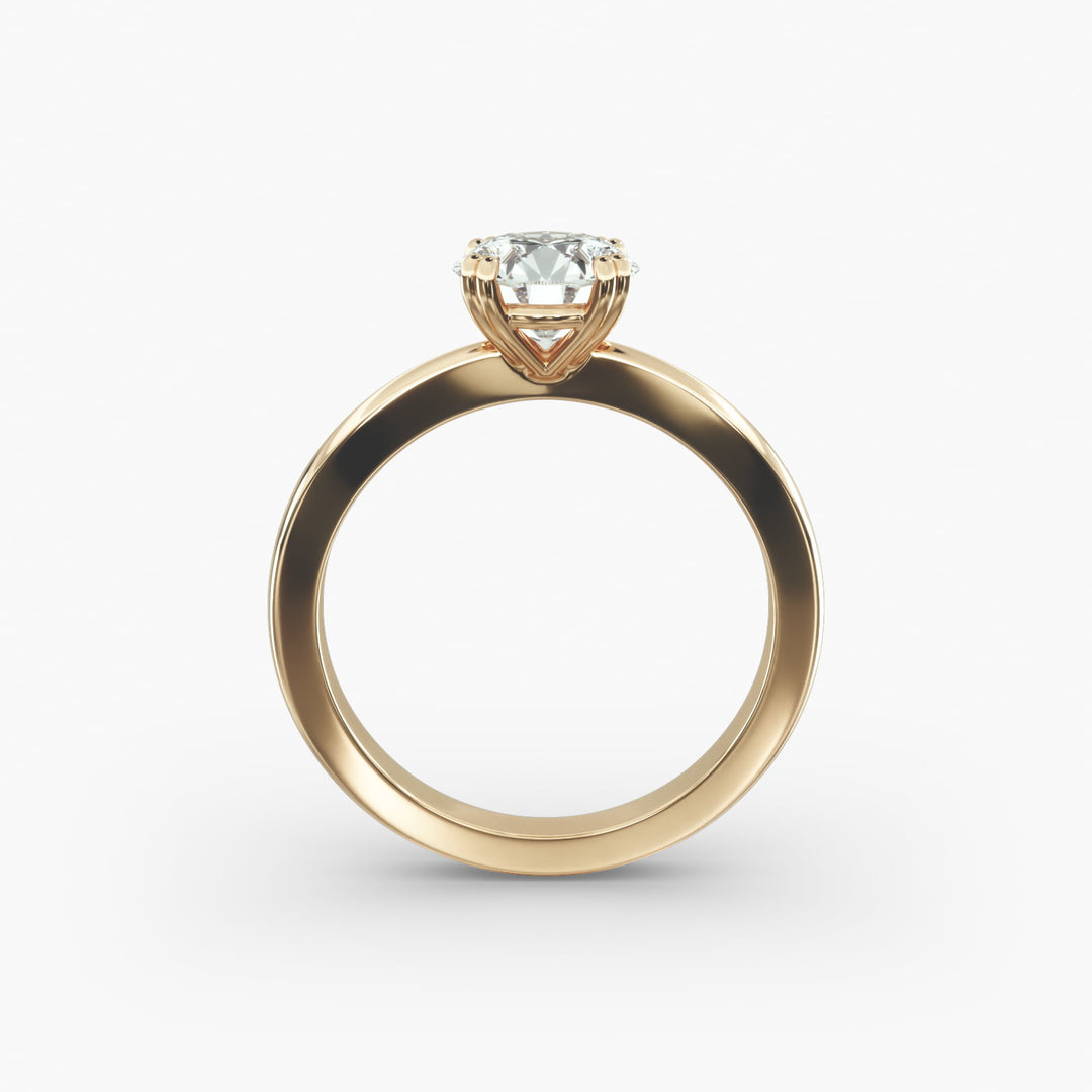 Round Cut Lab-Grown Diamond Solitaire Ring — 8 Prong | IGI Certified | 10K/14K/18K Gold