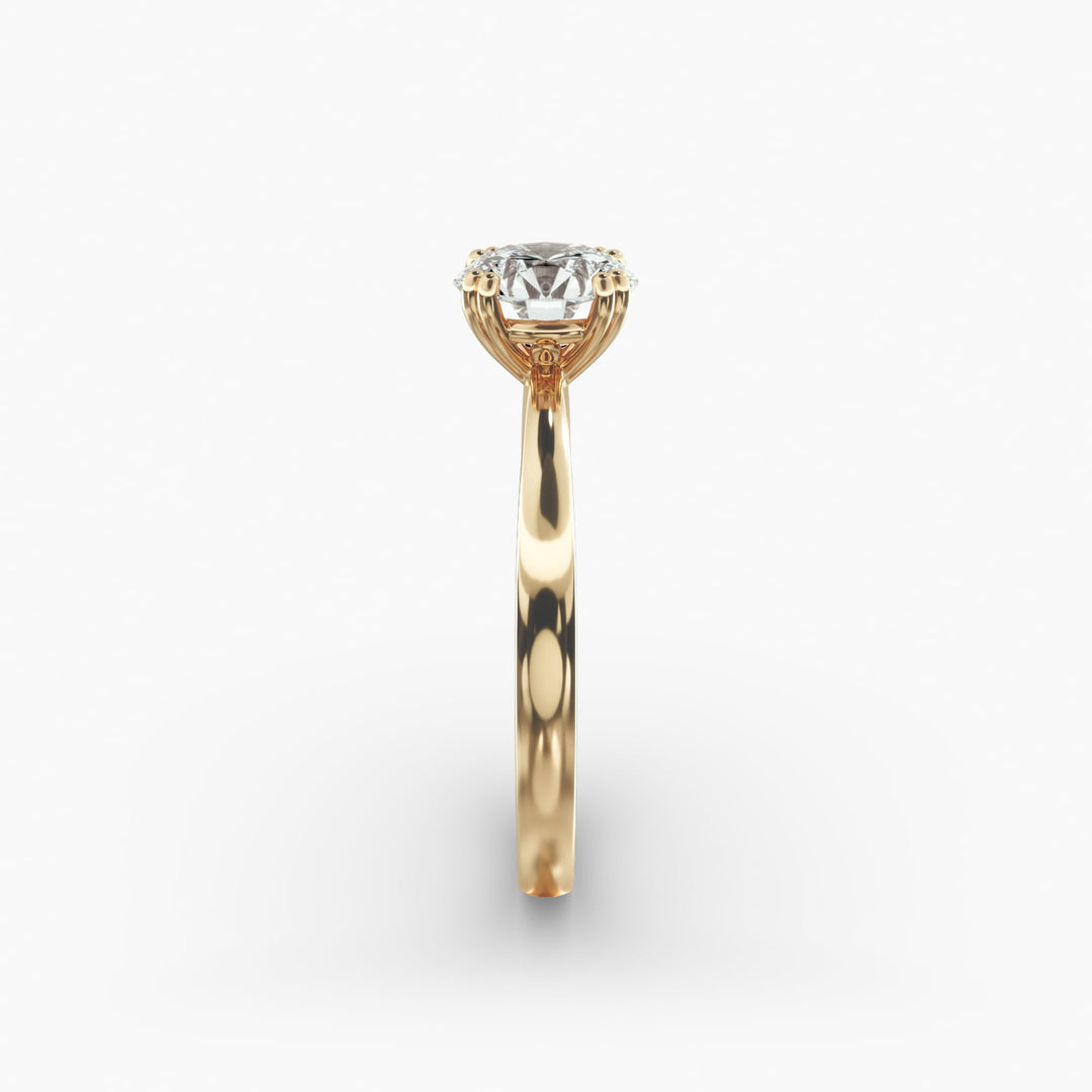 Round Cut Lab-Grown Diamond Solitaire Ring — 8 Prong | IGI Certified | 10K/14K/18K Gold