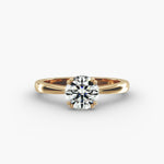 Load image into Gallery viewer, Round Cut Lab-Grown Diamond Solitaire Ring — 8 Prong | IGI Certified | 10K/14K/18K Gold