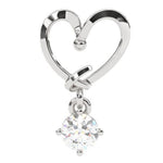 Load image into Gallery viewer, Round Lab Grown Diamond Dangle Earrings 0.50 CTW in 10K 14K 18K White Yellow Rose Gold