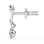 Load image into Gallery viewer, Round Lab Grown Diamond Dangle Earrings 0.50 CTW in 10K 14K 18K White Yellow Rose Gold