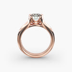 Load image into Gallery viewer, Round Cut Half Bezel Lab-Grown Diamond Ring | 0.50–5.00 Carat | IGI Certified | Yellow, White, Rose Gold