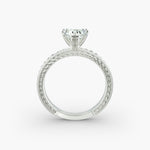 Load image into Gallery viewer, Heart Lab-Grown Diamond Ring – Rope Band with Milgrain | IGI Certified | 10K/14K/18K Gold