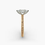 Load image into Gallery viewer, Marquise Lab-Grown Diamond Ring – Twisted Rope Band with Milgrain | IGI Certified | 10K/14K/18K Gold