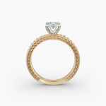 Load image into Gallery viewer, Oval Lab-Grown Diamond Ring – Rope Band with Milgrain | IGI Certified | 10K/14K/18K Gold