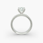 Load image into Gallery viewer, Radiant Cut Lab-Grown Diamond Rope Band Ring with Milgrain | IGI Certified | 10K/14K/18K Gold