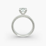 Load image into Gallery viewer, Round Brilliant Lab-Grown Diamond — Milgrain Rope/Cable Band | IGI Certified | 10K/14K/18K Gold