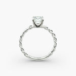 Load image into Gallery viewer, Cushion Lab-Grown Diamond Rope-Style Engagement Ring | Textured Solitaire Design | IGI Certified | 10K/14K/18K Gold