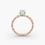 Load image into Gallery viewer, Emerald Lab-Grown Diamond Rope Cable Band Ring | IGI Certified | 10K/14K/18K Gold