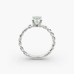 Load image into Gallery viewer, Emerald Lab-Grown Diamond Rope Cable Band Ring | IGI Certified | 10K/14K/18K Gold