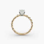 Load image into Gallery viewer, Emerald Lab-Grown Diamond Rope Cable Band Ring | IGI Certified | 10K/14K/18K Gold