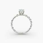 Load image into Gallery viewer, Marquise Lab-Grown Diamond Rope Band Engagement Ring | Solitaire Design | IGI Certified | 10K/14K/18K Gold