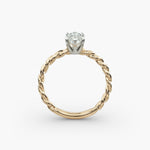 Load image into Gallery viewer, Marquise Lab-Grown Diamond Rope Band Engagement Ring | Solitaire Design | IGI Certified | 10K/14K/18K Gold