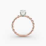 Load image into Gallery viewer, Oval Lab-Grown Diamond Rope Band Engagement Ring | Solitaire Design | IGI Certified | 10K/14K/18K Gold