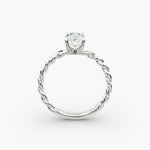 Load image into Gallery viewer, Oval Lab-Grown Diamond Rope Band Engagement Ring | Solitaire Design | IGI Certified | 10K/14K/18K Gold