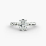 Load image into Gallery viewer, Oval Lab-Grown Diamond Rope Band Engagement Ring | Solitaire Design | IGI Certified | 10K/14K/18K Gold