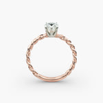 Load image into Gallery viewer, Pear Lab-Grown Diamond Rope-Style Engagement Ring | Unique Solitaire Design | IGI Certified | 10K/14K/18K Gold