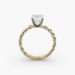 Load image into Gallery viewer, Princess Cut Rope Band Lab-Grown Diamond Ring | 0.50–5.00 Carat | IGI Certified | Yellow, White, Rose Gold