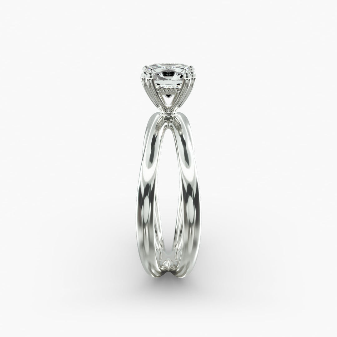 Cushion Lab-Grown Diamond Double Band Ring – Modern Designer Style | IGI Certified | 10K/14K/18K Gold