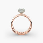 Load image into Gallery viewer, Emerald Lab-Grown Diamond Double Band Ring – Modern Designer Style | IGI Certified | 10K/14K/18K Gold