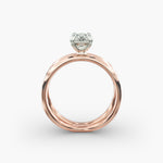 Load image into Gallery viewer, Oval Lab-Grown Diamond Twisted Double Band Ring – Contemporary Elegance | IGI Certified | 10K/14K/18K Gold