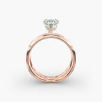Load image into Gallery viewer, Pear Lab-Grown Diamond Double Band Ring – Chic Designer Look | IGI Certified | 10K/14K/18K Gold