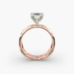 Load image into Gallery viewer, Princess Cut Solitaire Split Shank Lab-Grown Diamond Ring | 0.50–5.00 Carat | IGI Certified | Yellow, White, Rose Gold