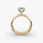 Load image into Gallery viewer, Princess Cut Solitaire Split Shank Lab-Grown Diamond Ring | 0.50–5.00 Carat | IGI Certified | Yellow, White, Rose Gold