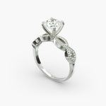 Load image into Gallery viewer, Cushion Lab-Grown Diamond — Milgrain Infinity Band | IGI Certified | 10K/14K/18K Gold