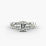 Load image into Gallery viewer, Emerald Cut Lab-Grown Diamond Infinity Twist Ring with Milgrain | IGI Certified | 10K/14K/18K Gold