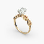 Load image into Gallery viewer, Emerald Cut Lab-Grown Diamond Infinity Twist Ring with Milgrain | IGI Certified | 10K/14K/18K Gold