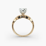 Load image into Gallery viewer, Heart Lab-Grown Diamond Ring – Twisted Milgrain Band | IGI Certified | 10K/14K/18K Gold