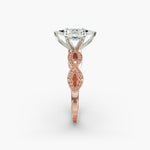 Load image into Gallery viewer, Marquise Lab-Grown Diamond Ring – Twisted Milgrain Band | IGI Certified | 10K/14K/18K Gold