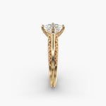 Load image into Gallery viewer, Princess Cut Milgrain Design Lab-Grown Diamond Ring | 0.50–5.00 Carat | IGI Certified | Yellow, White, Rose Gold