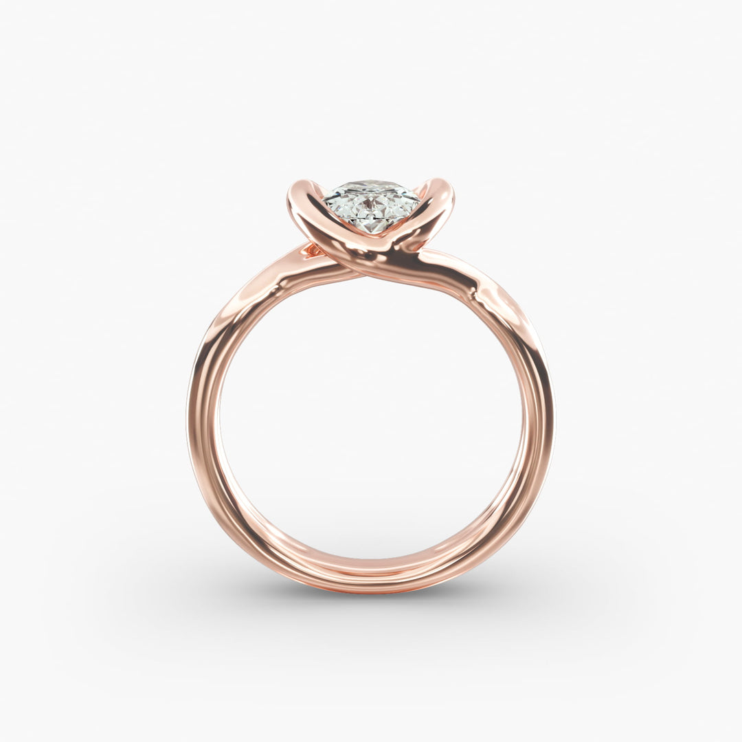 Oval Lab-Grown Diamond Double Band Ring – Modern Designer Style | IGI Certified | 10K/14K/18K Gold