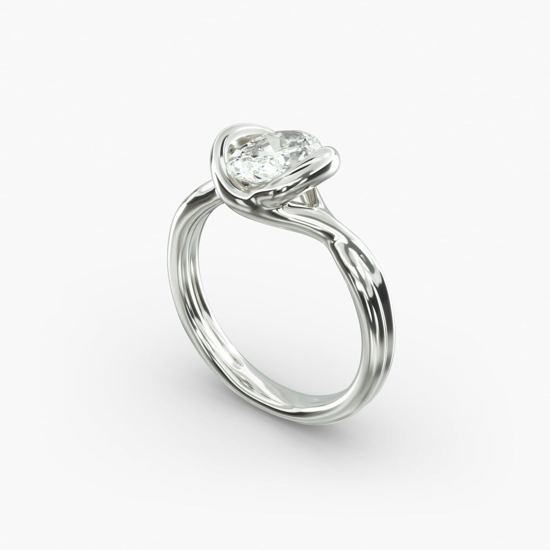 Oval Lab-Grown Diamond Double Band Ring – Modern Designer Style | IGI Certified | 10K/14K/18K Gold