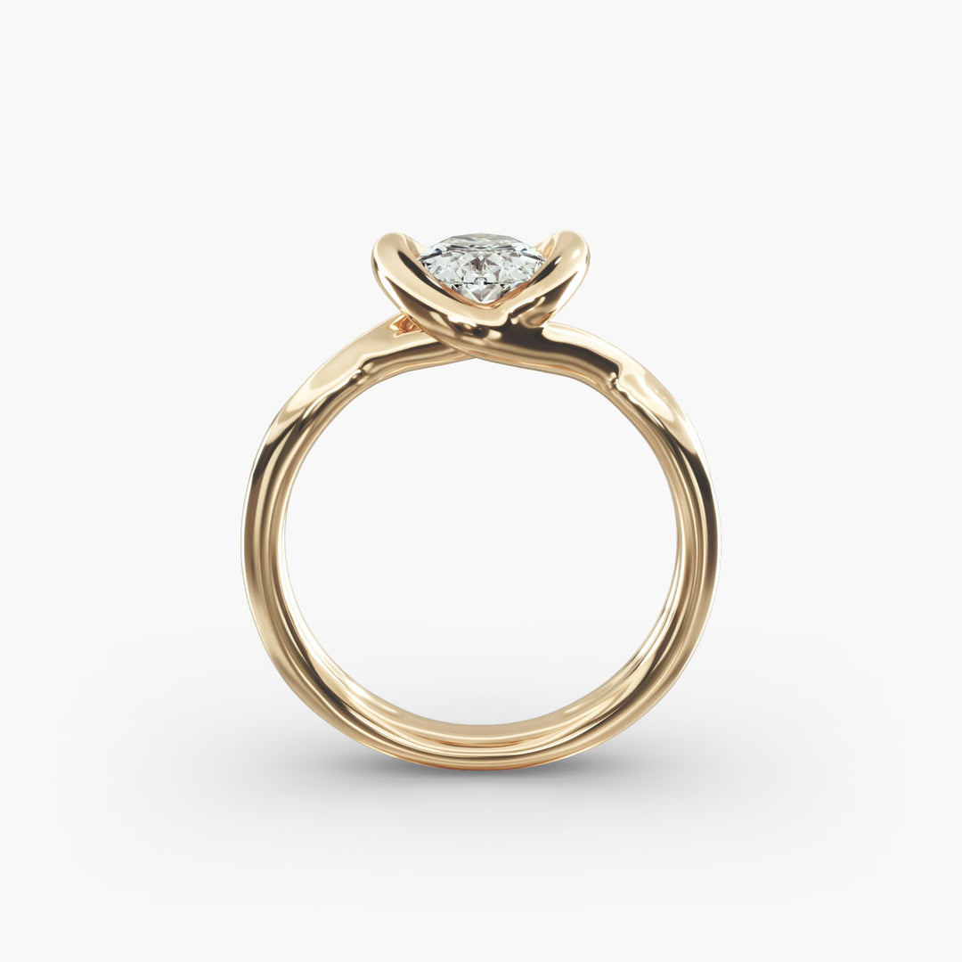 Oval Lab-Grown Diamond Double Band Ring – Modern Designer Style | IGI Certified | 10K/14K/18K Gold