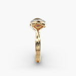 Load image into Gallery viewer, Oval Lab-Grown Diamond Double Band Ring – Modern Designer Style | IGI Certified | 10K/14K/18K Gold