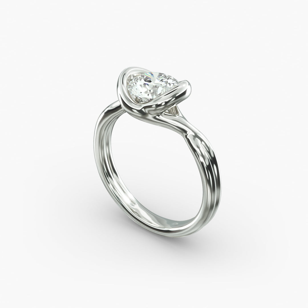 Round Brilliant Lab-Grown Diamond Twisted Dual Band Ring – Modern Luxury | IGI Certified | 10K/14K/18K Gold