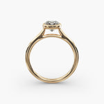 Load image into Gallery viewer, Cushion Lab-Grown Diamond Bezel-Set Engagement Ring | Sleek Low-Profile | IGI Certified | 10K/14K/18K Gold