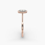 Load image into Gallery viewer, Emerald Lab-Grown Diamond Bezel-Set Engagement Ring | Modern Solitaire | IGI Certified | 10K/14K/18K Gold