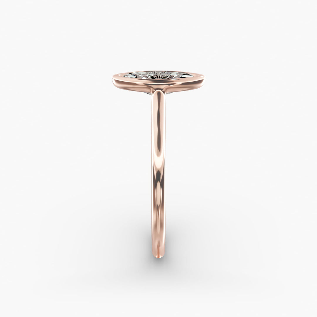 Marquise Lab-Grown Diamond Bezel Engagement Ring | IGI Certified | 10K/14K/18K Gold