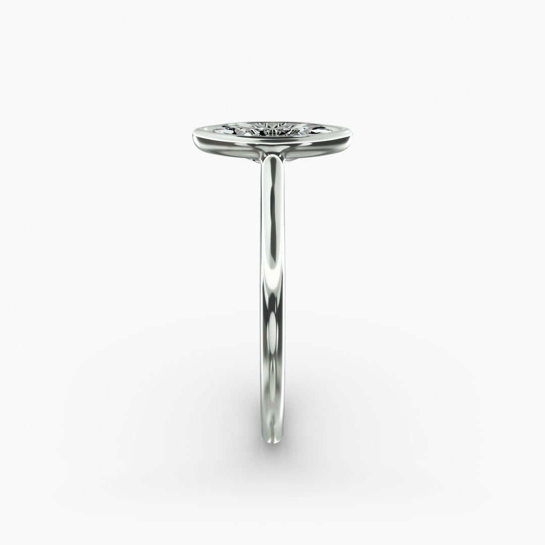 Marquise Lab-Grown Diamond Bezel Engagement Ring | IGI Certified | 10K/14K/18K Gold