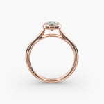 Load image into Gallery viewer, Oval Lab-Grown Diamond Bezel-Set Engagement Ring | Modern Solitaire | IGI Certified | 10K/14K/18K Gold