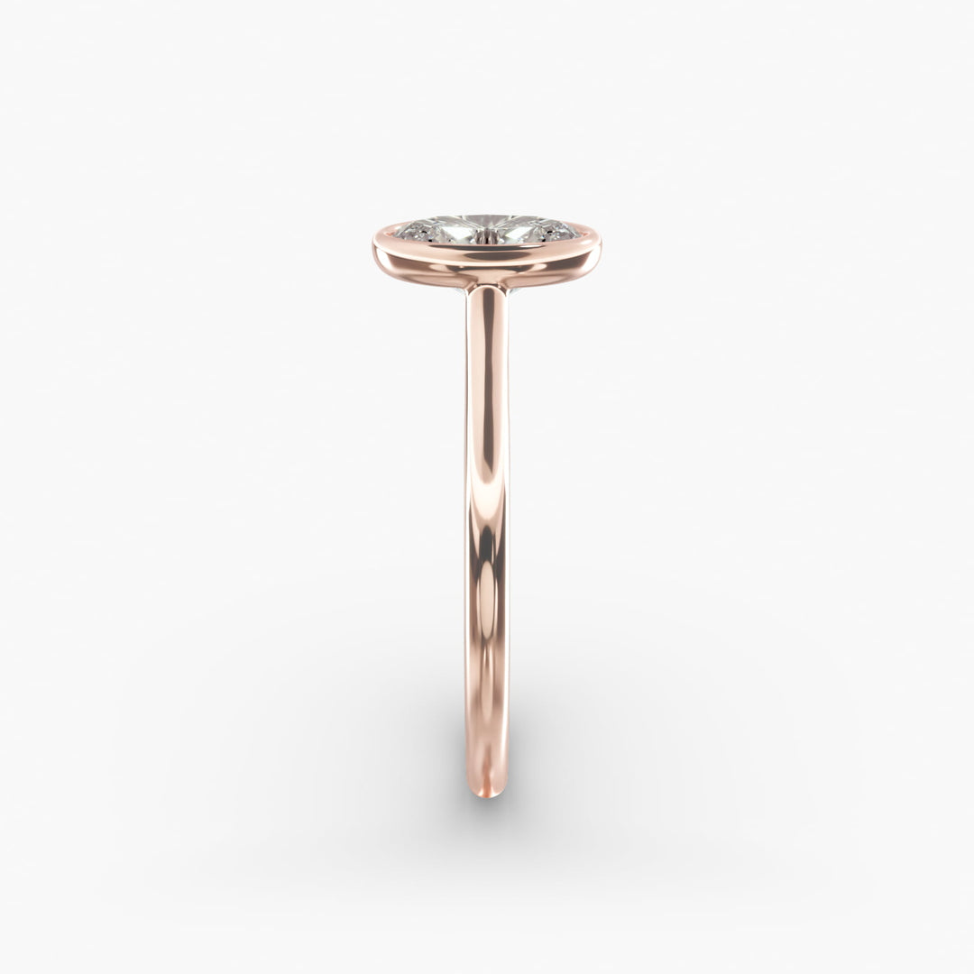 Oval Lab-Grown Diamond Bezel-Set Engagement Ring | Modern Solitaire | IGI Certified | 10K/14K/18K Gold