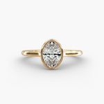 Load image into Gallery viewer, Oval Lab-Grown Diamond Bezel-Set Engagement Ring | Modern Solitaire | IGI Certified | 10K/14K/18K Gold