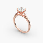 Load image into Gallery viewer, Round Cut Ten Prong Classic Lab-Grown Diamond Ring | 0.50–5.00 Carat | IGI Certified | Yellow, White, Rose Gold