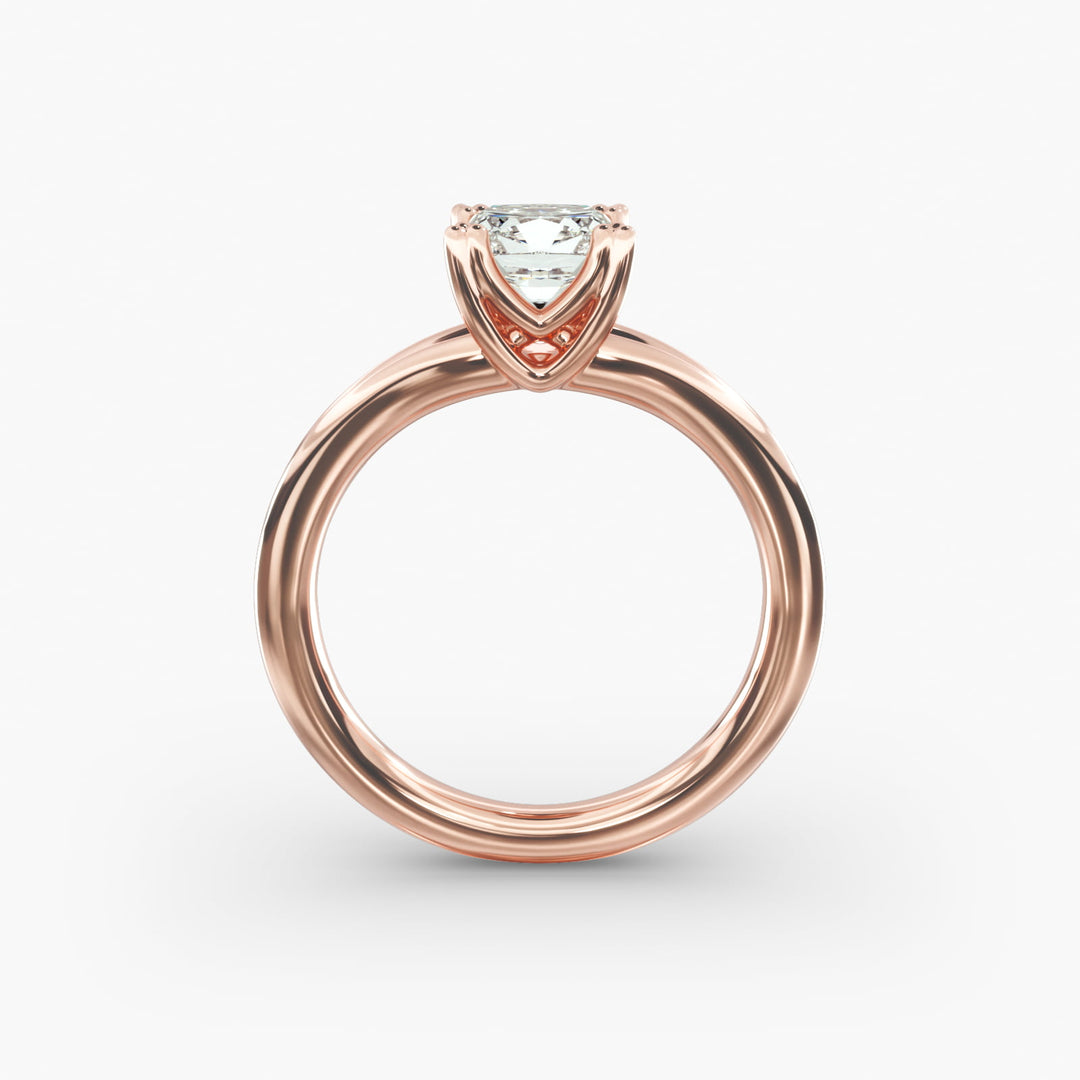 Cushion Lab-Grown Diamond Ring – Dual Band Style | IGI Certified | 10K/14K/18K Gold